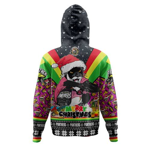 Penrith Panthers Christmas Custom Hoodie - Penrith Panthers Santa Aussie Big Things Christmas Hoodie Penrith Panthers Christmas Custom Hoodie - Penrith Panthers Santa Aussie Big Things Christmas Hoodie