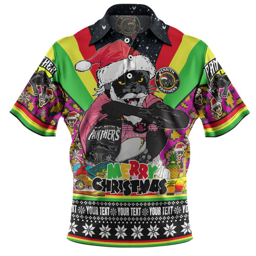 Penrith Panthers Christmas Custom Polo Shirt - Penrith Panthers Santa Aussie Big Things Christmas Polo Shirt Penrith Panthers Christmas Custom Polo Shirt - Penrith Panthers Santa Aussie Big Things Christmas Polo Shirt