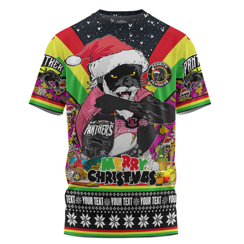 Penrith Panthers Christmas Custom T-shirt - Penrith Panthers Santa Aussie Big Things Christmas T-shirt Penrith Panthers Christmas Custom T-shirt - Penrith Panthers Santa Aussie Big Things Christmas T-shirt