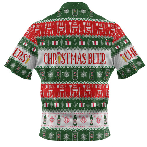 Australia Christmas Custom Polo Shirt - Ugly Christmas Beer Polo Shirt Australia Christmas Custom Polo Shirt - Ugly Christmas Beer Polo Shirt
