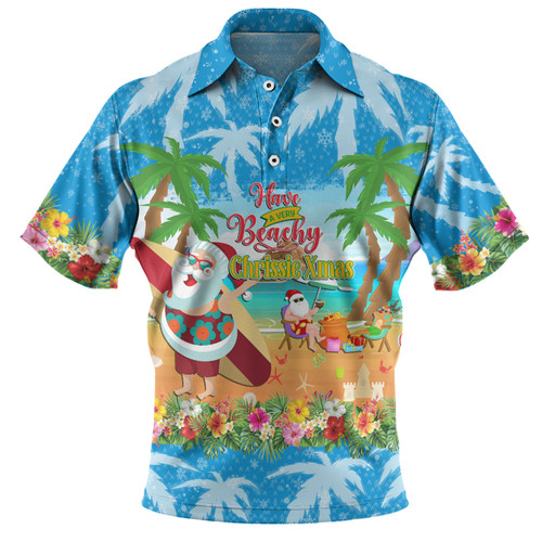 Australia Christmas Custom Polo Shirt - Have A Very Beachy Chrissie Xmas Polo Shirt