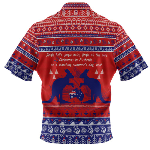 Australian Christmas Carol Christmas Polo Shirt - Jingle Bells Ugly Style Polo Shirt Australian Christmas Carol Christmas Polo Shirt - Jingle Bells Ugly Style Polo Shirt