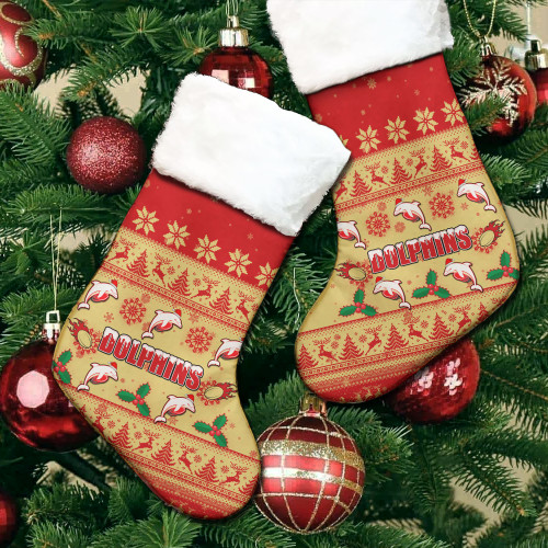 Redcliffe Dolphins Christmas Stocking - Special Ugly Christmas Stocking Redcliffe Dolphins Christmas Stocking - Special Ugly Christmas Stocking