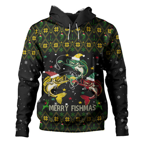 Australia Christmas Fishing Custom Hoodie - Merry Fishmas Fishing Ugly Christmas Hoodie