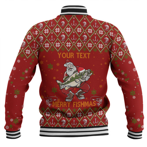 Australia Christmas Fishing Custom Baseball Jacket - All I Want For Christmas Is A Big Bass Baseball Jacket Australia Christmas Fishing Custom Baseball Jacket - All I Want For Christmas Is A Big Bass Baseball Jacket