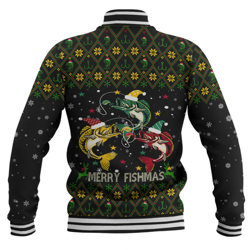 Australia Christmas Fishing Custom Baseball Jacket - Merry Fishmas Fishing Ugly Christmas Baseball Jacket Australia Christmas Fishing Custom Baseball Jacket - Merry Fishmas Fishing Ugly Christmas Baseball Jacket