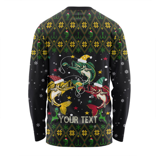 Australia Christmas Fishing Custom Long Sleeve T-shirt - Merry Fishmas Fishing Ugly Christmas Long Sleeve T-shirt Australia Christmas Fishing Custom Long Sleeve T-shirt - Merry Fishmas Fishing Ugly Christmas Long Sleeve T-shirt