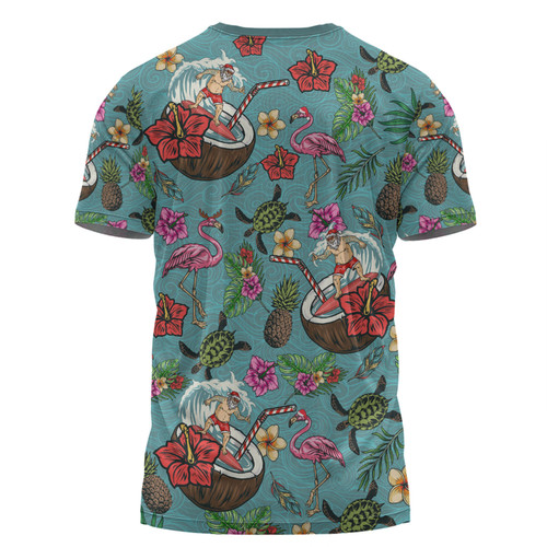 Australia Christmas Surfing T-shirt - Funny Santa Surfing Colorful Seamless Pattern T-shirt Australia Christmas Surfing T-shirt - Funny Santa Surfing Colorful Seamless Pattern T-shirt