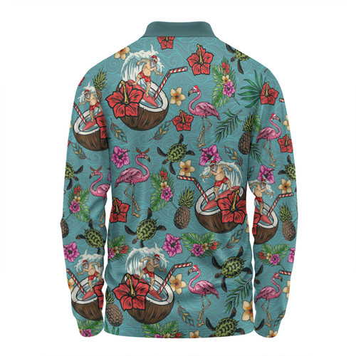Australia Christmas Surfing Long Sleeve Polo Shirt - Funny Santa Surfing Colorful Seamless Pattern Long Sleeve Polo Shirt Australia Christmas Surfing Long Sleeve Polo Shirt - Funny Santa Surfing Colorful Seamless Pattern Long Sleeve Polo Shirt