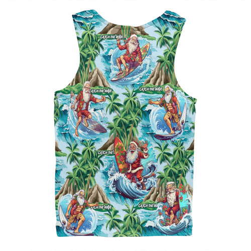 Australia Christmas Surfing Men Singlet - Funny Santa Surfing Christmas Men Singlet Australia Christmas Surfing Men Singlet - Funny Santa Surfing Christmas Men Singlet
