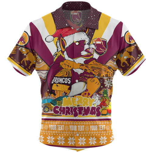 Brisbane Broncos Christmas Custom Hawaiian Shirt - Broncos Santa Aussie Big Things Christmas Hawaiian Shirt Brisbane Broncos Christmas Custom Hawaiian Shirt - Broncos Santa Aussie Big Things Christmas Hawaiian Shirt