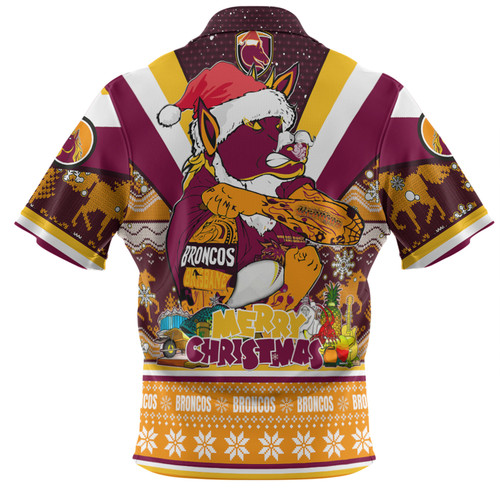 Brisbane Broncos Christmas Custom Hawaiian Shirt - Broncos Santa Aussie Big Things Christmas Hawaiian Shirt Brisbane Broncos Christmas Custom Hawaiian Shirt - Broncos Santa Aussie Big Things Christmas Hawaiian Shirt
