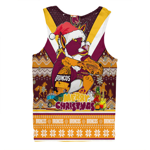 Brisbane Broncos Christmas Custom Men Singlet - Broncos Santa Aussie Big Things Christmas Men Singlet Brisbane Broncos Christmas Custom Men Singlet - Broncos Santa Aussie Big Things Christmas Men Singlet