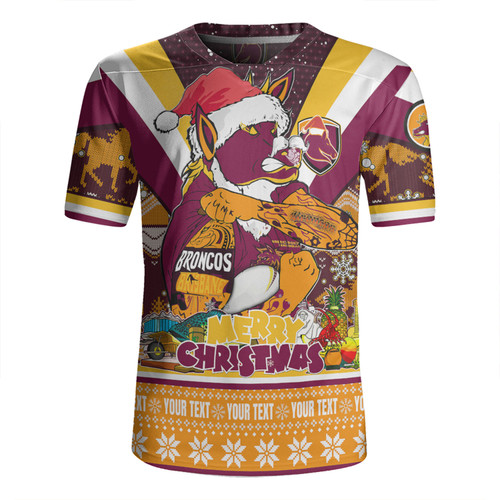 Brisbane Broncos Christmas Custom Rugby Jersey - Broncos Santa Aussie Big Things Christmas Rugby Jersey Brisbane Broncos Christmas Custom Rugby Jersey - Broncos Santa Aussie Big Things Christmas Rugby Jersey