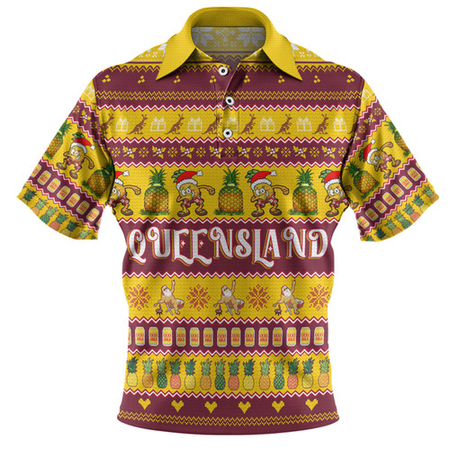 Queensland Big Things Christmas Custom Polo Shirt - The Big Pineapple Polo Shirt