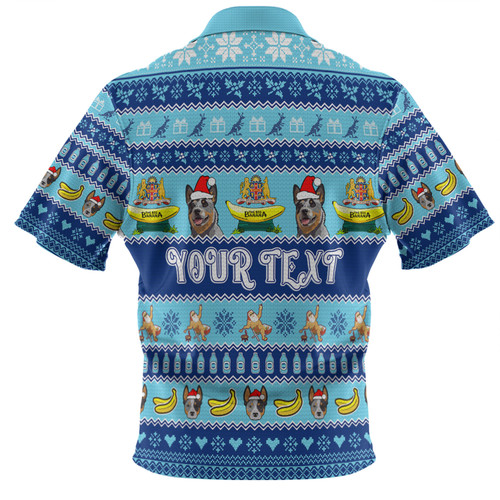 New South Wales Big Things Christmas Custom Polo Shirt - The Big Banana And Blue Heeler Polo Shirt New South Wales Big Things Christmas Custom Polo Shirt - The Big Banana And Blue Heeler Polo Shirt