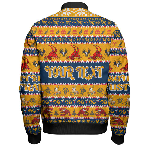 South Australia Big Things Christmas Custom Bomber Jacket - The Big Lobster Bomber Jacket South Australia Big Things Christmas Custom Bomber Jacket - The Big Lobster Bomber Jacket