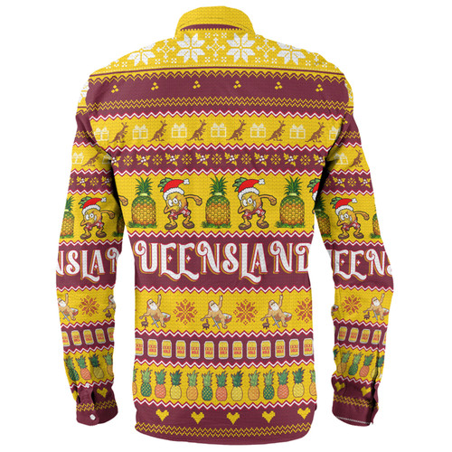 Queensland Big Things Christmas Custom Long Sleeve Shirt - The Big Pineapple Long Sleeve Shirt Queensland Big Things Christmas Custom Long Sleeve Shirt - The Big Pineapple Long Sleeve Shirt