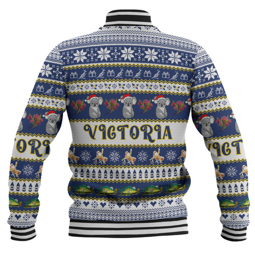 Victoria Big Things Christmas Custom Baseball Jacket - Giant Koala And Murray Cod Baseball Jacket Victoria Big Things Christmas Custom Baseball Jacket - Giant Koala And Murray Cod Baseball Jacket