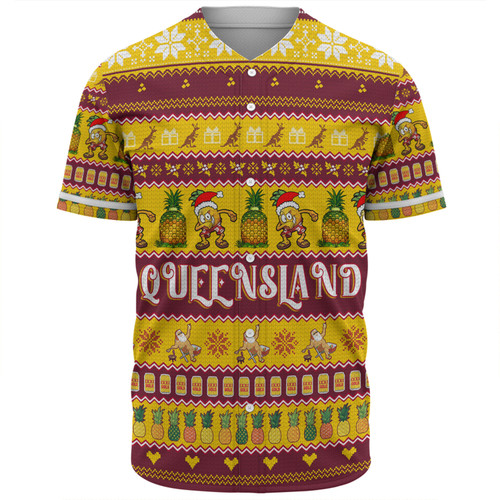 Queensland Big Things Christmas Custom Baseball Shirt - The Big Pineapple Baseball Shirt