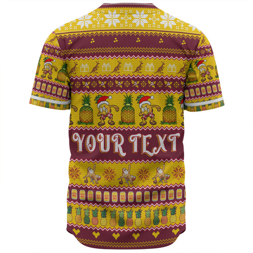 Queensland Big Things Christmas Custom Baseball Shirt - The Big Pineapple Baseball Shirt Queensland Big Things Christmas Custom Baseball Shirt - The Big Pineapple Baseball Shirt
