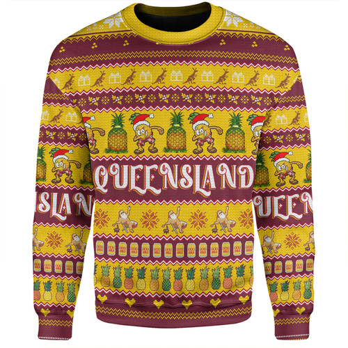 Queensland Big Things Christmas Custom Sweatshirt - The Big Pineapple Sweatshirt