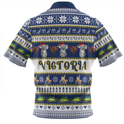 Victoria Big Things Christmas Custom Zip Polo Shirt - Giant Koala And Murray Cod Zip Polo Shirt Victoria Big Things Christmas Custom Zip Polo Shirt - Giant Koala And Murray Cod Zip Polo Shirt