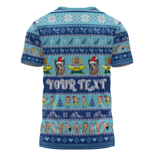 New South Wales Big Things Christmas Custom T-shirt - The Big Banana And Blue Heeler For Kids T-shirt New South Wales Big Things Christmas Custom T-shirt - The Big Banana And Blue Heeler For Kids T-shirt