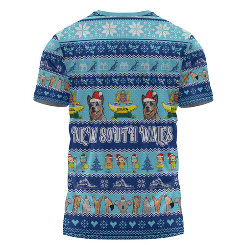New South Wales Big Things Christmas Custom T-shirt - The Big Banana And Blue Heeler For Kids T-shirt New South Wales Big Things Christmas Custom T-shirt - The Big Banana And Blue Heeler For Kids T-shirt