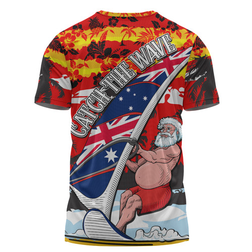 Australia Surfing Christmas T-shirt - Tropical Santa Catch The Wave T-shirt Australia Surfing Christmas T-shirt - Tropical Santa Catch The Wave T-shirt