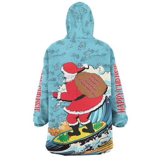 Australia Surfing Christmas Snug Hoodie - Santa Happy Chrissie Tropical Pattern Snug Hoodie Australia Surfing Christmas Snug Hoodie - Santa Happy Chrissie Tropical Pattern Snug Hoodie