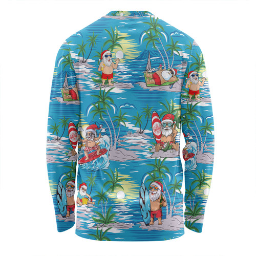 Australia Surfing Christmas Long Sleeve T-shirt - Tropical Santa Surfing Funny Long Sleeve T-shirt Australia Surfing Christmas Long Sleeve T-shirt - Tropical Santa Surfing Funny Long Sleeve T-shirt