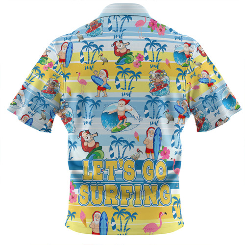 Australia Surfing Christmas Zip Polo Shirt - Tropical Santa Let's Go Surfing Zip Polo Shirt Australia Surfing Christmas Zip Polo Shirt - Tropical Santa Let's Go Surfing Zip Polo Shirt