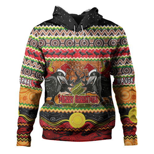 Australia Christmas Aboriginal Custom Hoodie - Aboriginal Dreamtime Wangkarnal Crows Hoodie