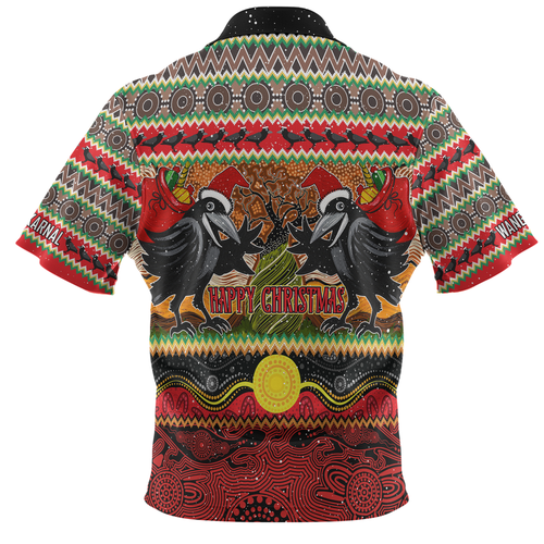 Australia Christmas Aboriginal Custom Polo Shirt - Aboriginal Dreamtime Wangkarnal Crows Polo Shirt
