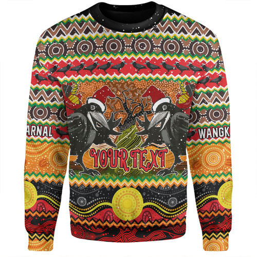 Australia Christmas Aboriginal Custom Sweatshirt - Aboriginal Dreamtime Wangkarnal Crows Sweatshirt Australia Christmas Aboriginal Custom Sweatshirt - Aboriginal Dreamtime Wangkarnal Crows Sweatshirt