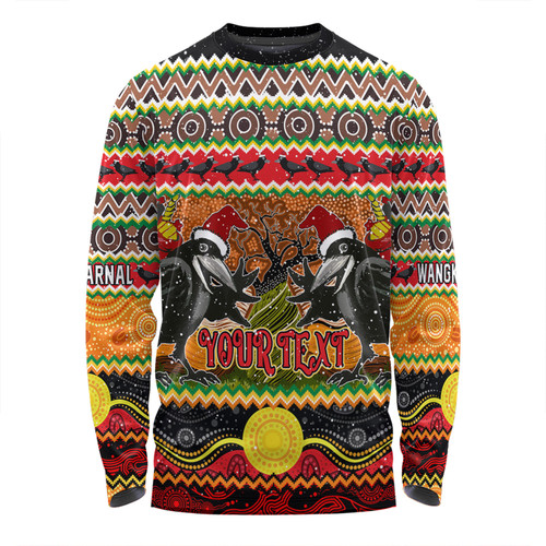 Australia Christmas Aboriginal Custom Long Sleeve T-shirt - Aboriginal Dreamtime Wangkarnal Crows Long Sleeve T-shirt Australia Christmas Aboriginal Custom Long Sleeve T-shirt - Aboriginal Dreamtime Wangkarnal Crows Long Sleeve T-shirt