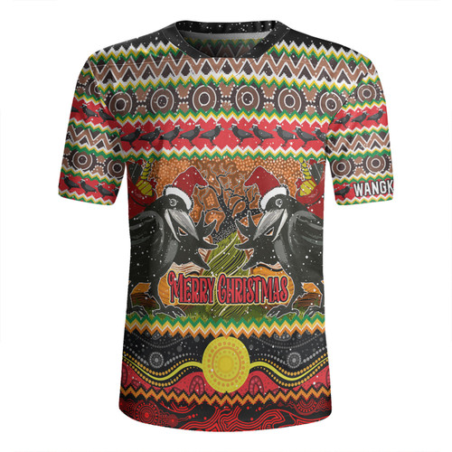 Australia Christmas Aboriginal Custom Rugby Jersey - Aboriginal Dreamtime Wangkarnal Crows Rugby Jersey