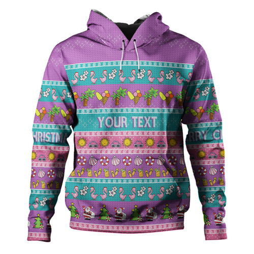 Australia Christmas Custom Hoodie - Aussie Christmas Flamingo Summer Vibes Purple Hoodie Australia Christmas Custom Hoodie - Aussie Christmas Flamingo Summer Vibes Purple Hoodie