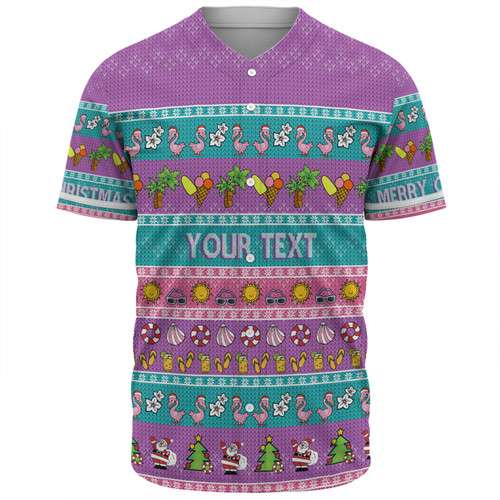 Australia Christmas Custom Baseball Shirt - Aussie Christmas Flamingo Summer Vibes Purple Baseball Shirt Australia Christmas Custom Baseball Shirt - Aussie Christmas Flamingo Summer Vibes Purple Baseball Shirt