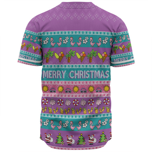 Australia Christmas Custom Baseball Shirt - Aussie Christmas Flamingo Summer Vibes Purple Baseball Shirt Australia Christmas Custom Baseball Shirt - Aussie Christmas Flamingo Summer Vibes Purple Baseball Shirt