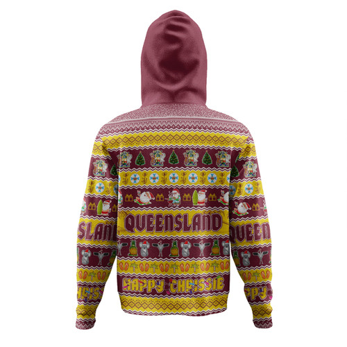 Queensland Christmas Custom Hoodie - Happy Chrissie Ugly Style Hoodie Queensland Christmas Custom Hoodie - Happy Chrissie Ugly Style Hoodie
