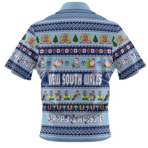 New South Wales Christmas Custom Polo Shirt - Happy Chrissie Ugly Style Polo Shirt New South Wales Christmas Custom Polo Shirt - Happy Chrissie Ugly Style Polo Shirt
