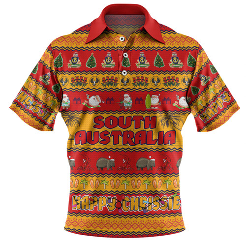 South Australia Christmas Custom Polo Shirt - Happy Chrissie Ugly Style Polo Shirt