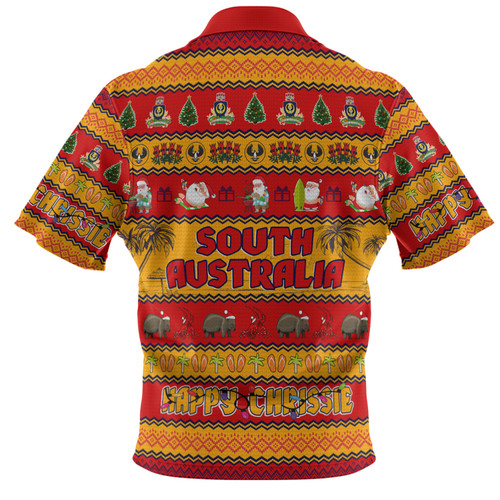 South Australia Christmas Custom Polo Shirt - Happy Chrissie Ugly Style Polo Shirt South Australia Christmas Custom Polo Shirt - Happy Chrissie Ugly Style Polo Shirt