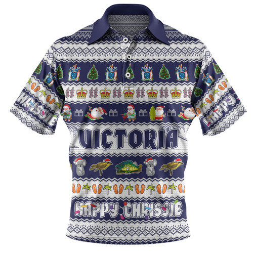 Victoria Christmas Custom Polo Shirt - Happy Chrissie Ugly Style Polo Shirt