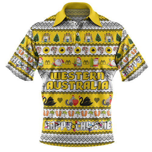 Western Australia Christmas Custom Polo Shirt - Happy Chrissie Ugly Style Polo Shirt
