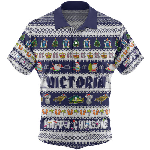 Victoria Christmas Custom Hawaiian Shirt - Happy Chrissie Ugly Style Hawaiian Shirt
