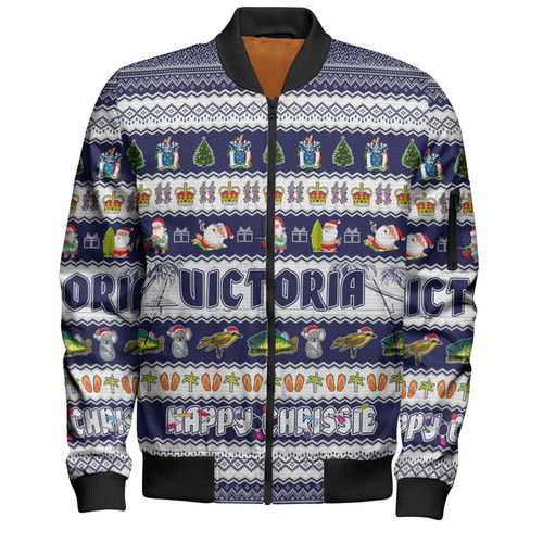 Victoria Christmas Custom Bomber Jacket - Happy Chrissie Ugly Style Bomber Jacket