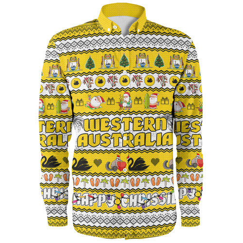 Western Australia Christmas Custom Long Sleeve Shirt - Happy Chrissie Ugly Style Long Sleeve Shirt